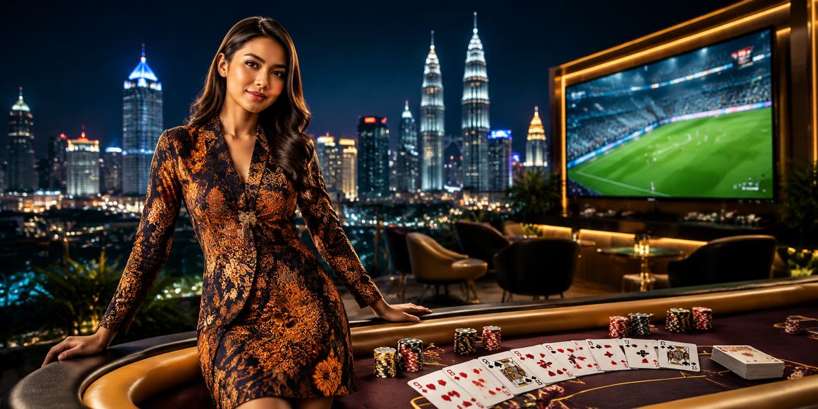 Pertaruhan bola sepak dalam talian dengan corak batik bergaya Melayu di Petaling Jaya